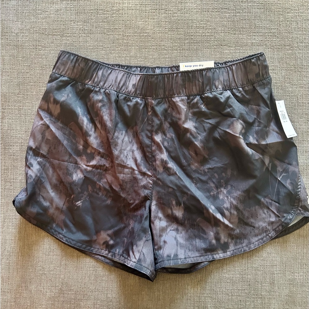 Old Navy Black and Gray Casual Shorts with Elastic Waistband